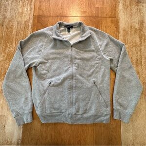 Lands' End Light Heather Gray Zip-Front  Jacket